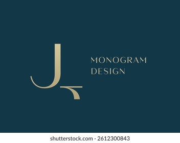 JL letter logo icon design. Classic style luxury initials monogram.
