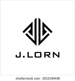 JL letter luxury logo  design