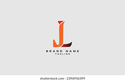 JL, LJ, Abstract initial monogram letter alphabet logo design