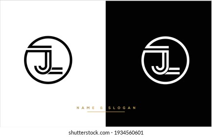 JL ,LJ Abstract letters logo Monogram