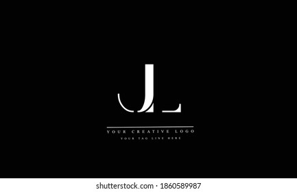 JL LJ abstract vector logo monogram template