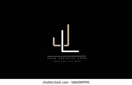 JL LJ abstract vector logo monogram template