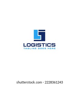 JL LJ initial for logistic logo design