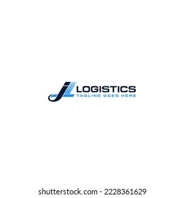 JL LJ initial for logistic logo design