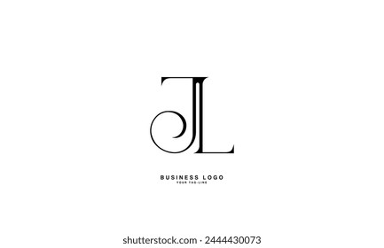 JL, LJ, J, L, Abstrakte Buchstaben Logo Monogramm