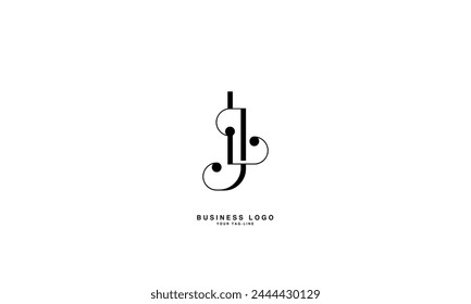 JL, LJ, J, L, Abstrakte Buchstaben Logo Monogramm