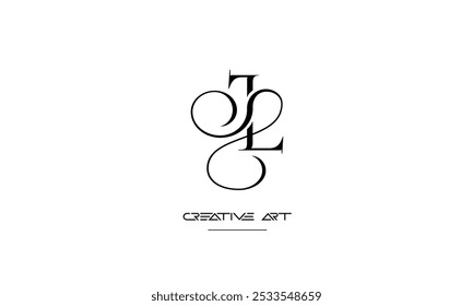 JL, LJ, J, L abstract letters logo monogram