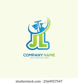 JL or LJ Letter Local Cleaning vector logo. Cleaning service logo vector