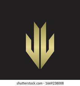 JL Logo monogram with emblem style isolated with gold colors