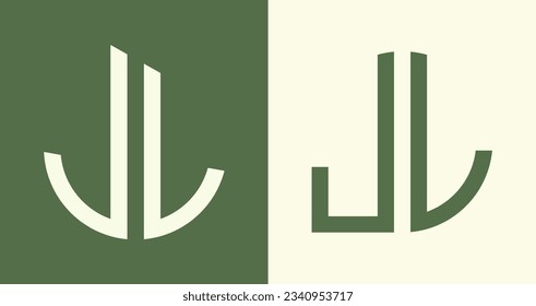 JL moderno diseño de diseño de logotipo de letra inicial paquete vectorial. Será adecuado para qué empresa o nombre de marca inician esas iniciales.