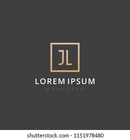 ABl. Monogramm mit zwei Buchstaben J & L. Luxuriöses, einfaches, stilvolles und elegantes Design des JL-Logos. Vorlage für Vektorillustration.
