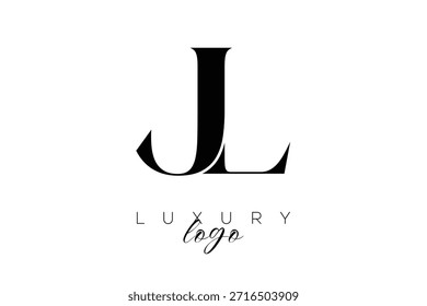 JL Serif Letter Monogram Typography Logo for Elegant Premium Branding Identity