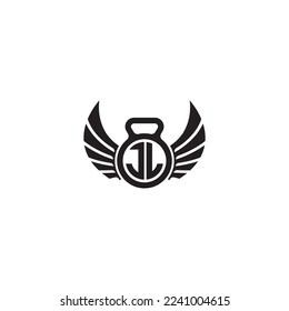 JL simple fitness gym concept in high quality professional design that will print well across any print media