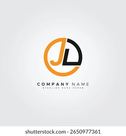 JL Vector Logo Template - Simple Icon for Initial Letter J and L Monogram