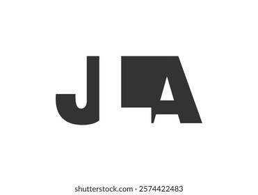 JLA logo design. Initial letter J L A bold font style for tech startups, consulting, corporate branding. Creative company name, headlines typography identity, trendy logotype. Vector illustration.