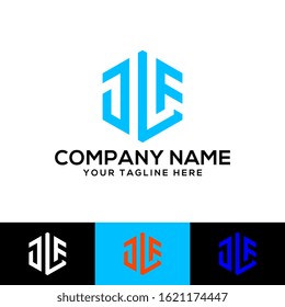 JLF, JLF Initial letter overlapping movement swoosh polygon logo company design inspiration in blue color vector. J L F