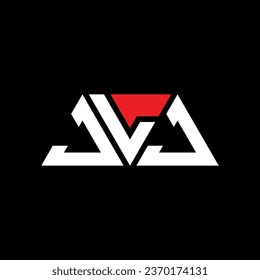 JLJ Triangle Buchstaben Logo Design mit Dreieck Form. JLJ Dreieck Logo Design Monogramm. JLJ Dreieck-Vektorlogo-Vorlage mit roter Farbe. JLJ dreieckiges Logo Simple, Elegant und Luxury Design.