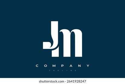 JM Abstract Geometric Logo Design. Modern and elegant logo design with simplistic typography elements, showcasing branding excellence.