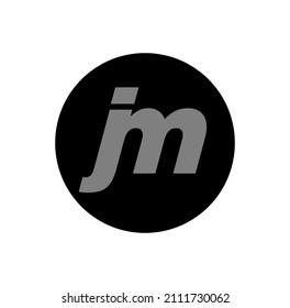 JM Brand name initial letters monogram. JM letters icon.
