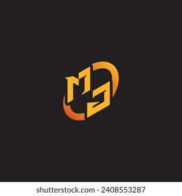 JM combination letter unique initials logo esport for gaming team, youtube, twitch