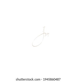 logotipo manuscrito de jm para identidad
