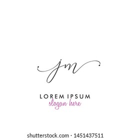JM Initial beauty monogram logo vector