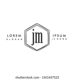 JM Initial beauty monogram logo vector