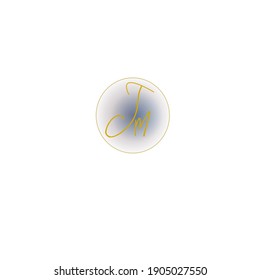 jm initial handwriting logo for identity
