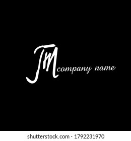 Jm Initial handwriting logo vector	