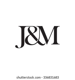 J&M Initial Logo. Ampersand Monogram Logo