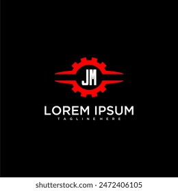 JM initial monogram for automotive logo design vector