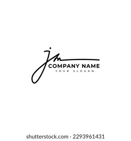 Jm Initial signature logo vector design