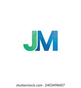 jm initials letter monogram logo icon