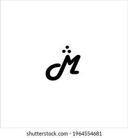 jm letter design vector logo 