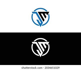 JM Letter Initial Logo Design Template.