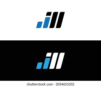 JM Letter Initial Logo Design Template.