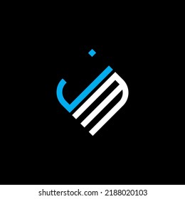 JM letter logo creative design with vector graphic
