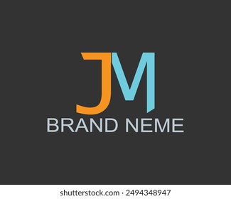 jm letter logo Creative design Free vector