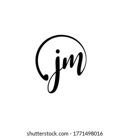  JM letter logo design premium