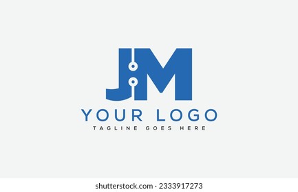 JM letter Logo Design vector Template.