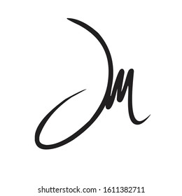 Jm Logo Design Simple Modern Template