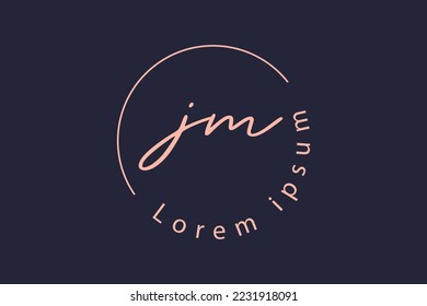 JM Logo Design Vector Branding Identity