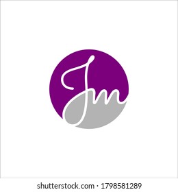 JM logo design vector sign 