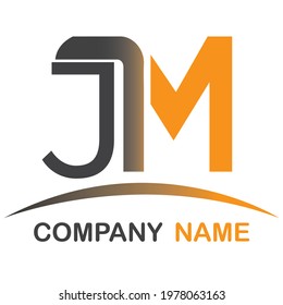 JM LOGO DESIGN VECTOR THEME TRENDY ICONE