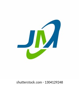 JM logo initial letter design template vector illustration