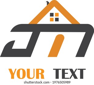 JM LOGO REAL ESTATE LOGO WITH NAME JM WITH PROFESSIONAL DESIGN AND THEME STYLE