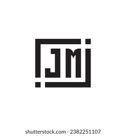 JM minimalist geometric symbol logo in high quality professional design that will print well across any print media