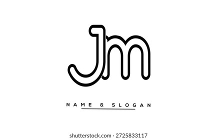 JM, MJ Abstrakte Buchstaben Logo-Monogramm