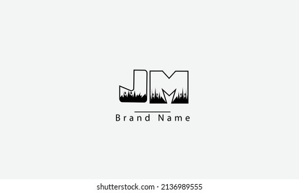 JM MJ J M abstract vector logo monogram template