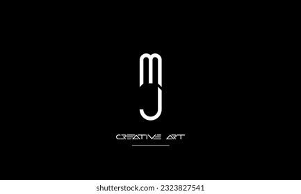 JM, MJ, J, M abstract letters logo monogram